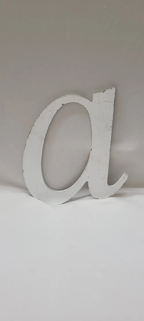 White Metal Letter A