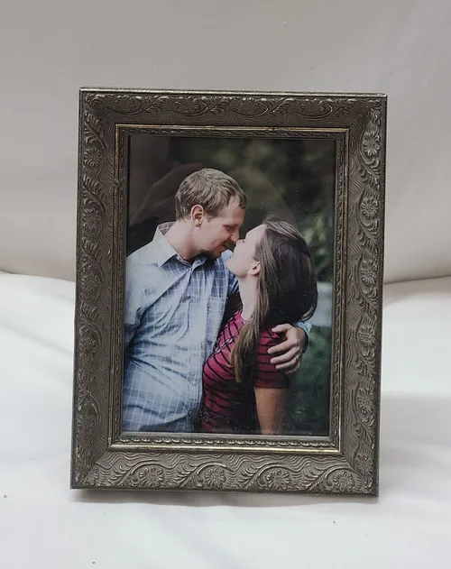 Silver & Gray Flower Frame 7