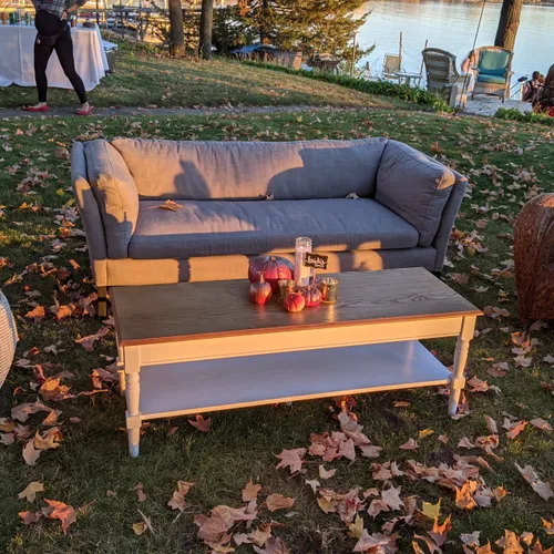 White and wood Coffee Tables