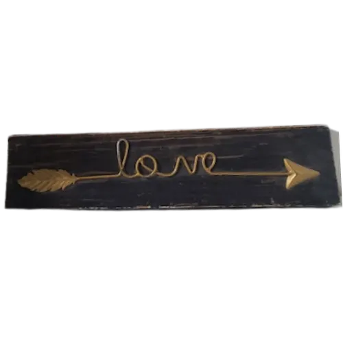 Wood and Metal Love Sign