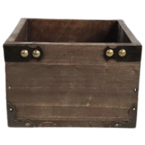 Dark Brown Box with Metal Trim