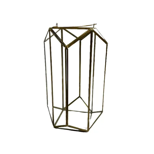 Geometric Gold Lantern