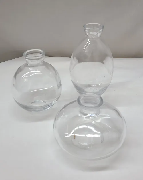 Clear Bud Vase Trio
