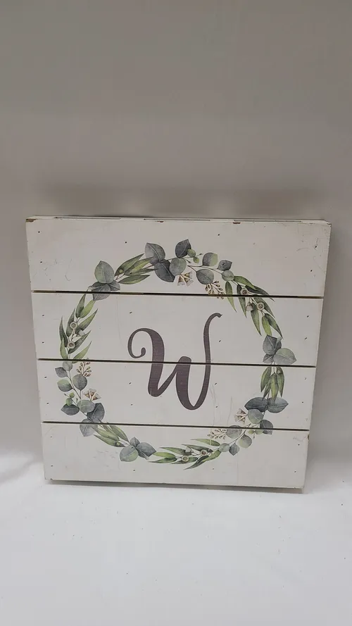 White with Greens W Sign