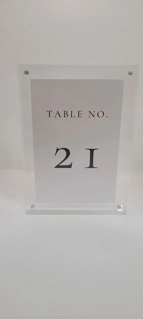 Black & White Stock Table Number