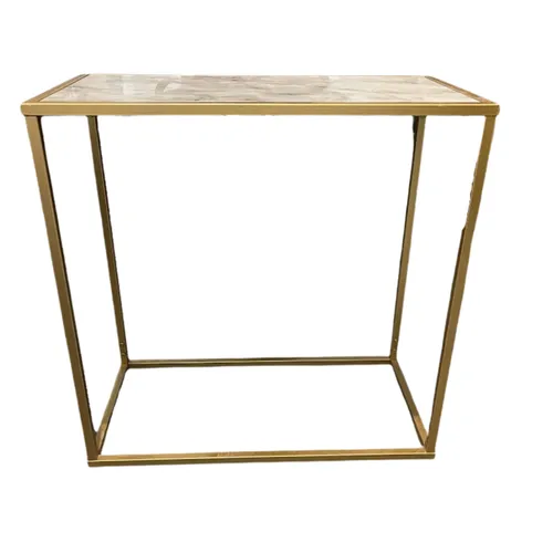 Short Marble Top Side Table