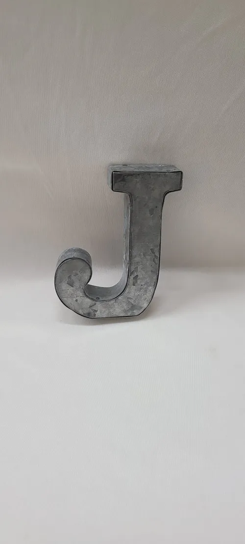 Galvanized Mini Letter J