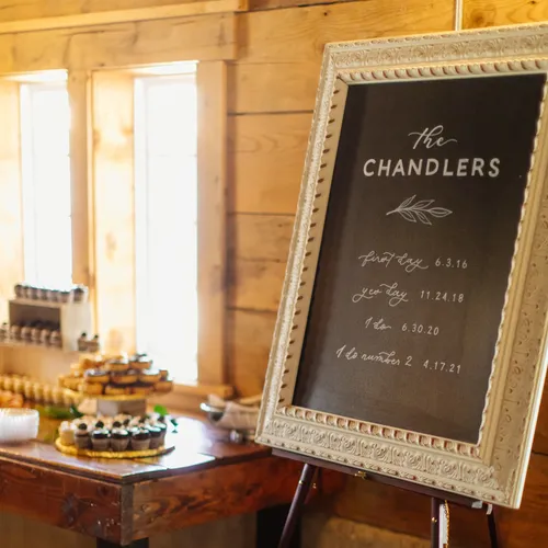 Ornated White Frame Chalk Board Style 2