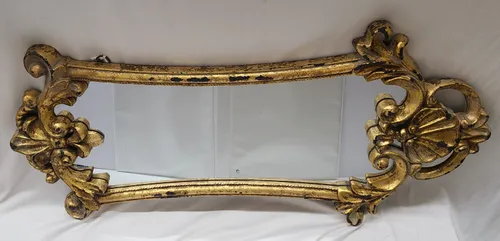 Large Gold Rectangle Ornate Mirror