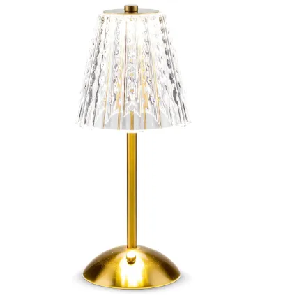 LED Gold & Crystal Lamp