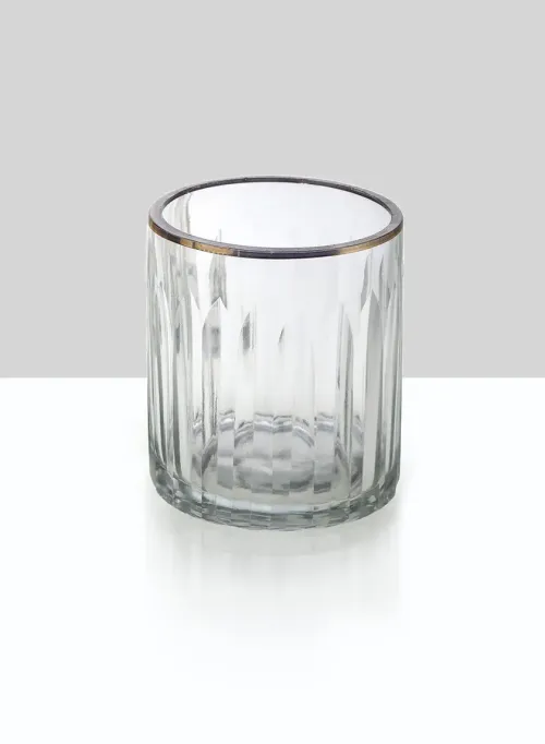 Gold Rim Etched Votive