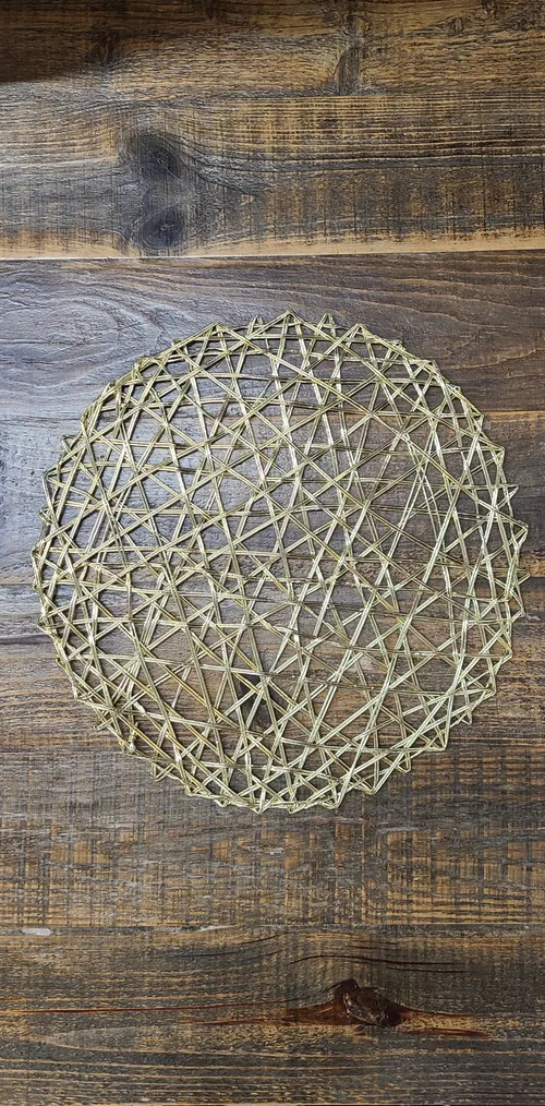 Gold Geometric Round Placemat