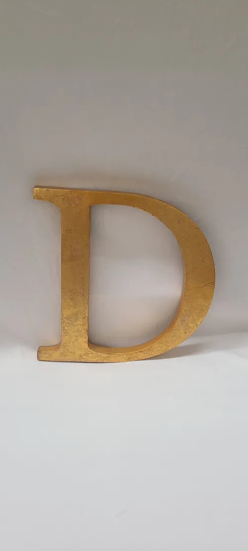 Gold Metal Letter D