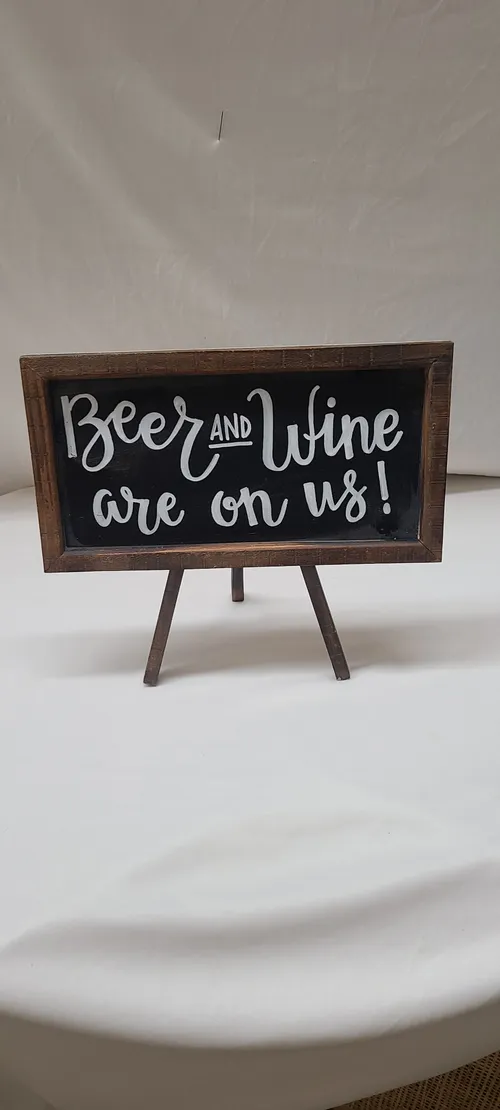 Medium Wood Frame Chalkboard Table Easel