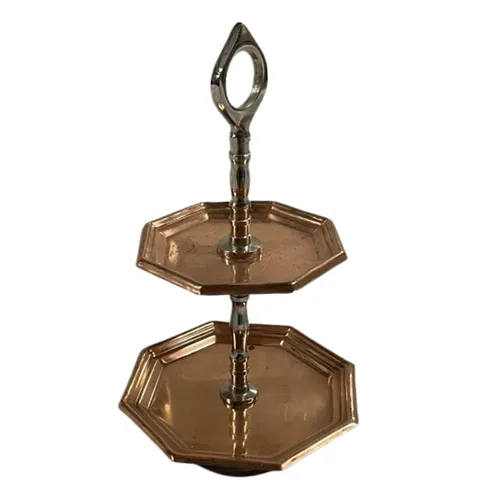 Silver & Copper Dessert Stand