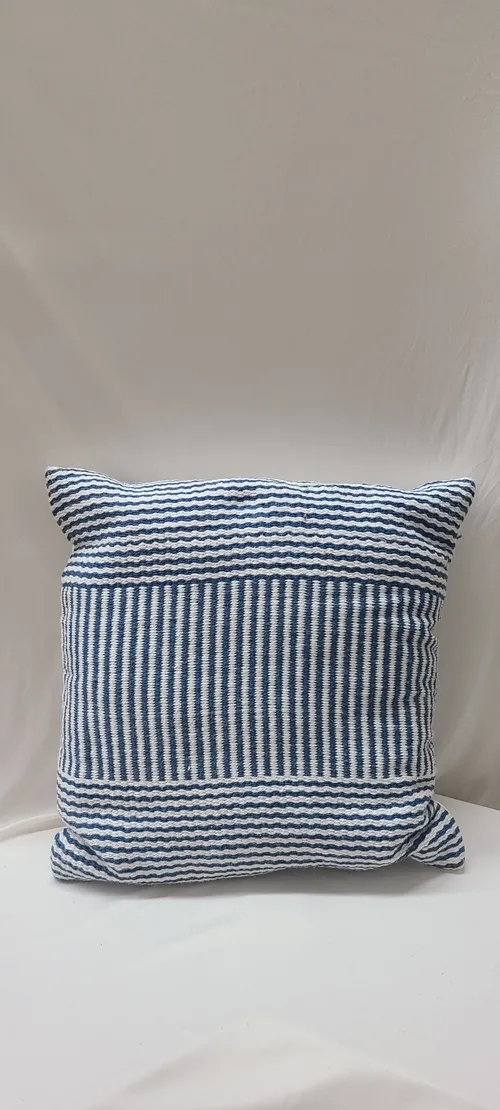 Blue & White Striped Pillow