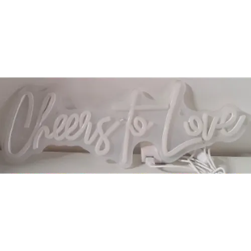 Neon Cheers to Love Sign