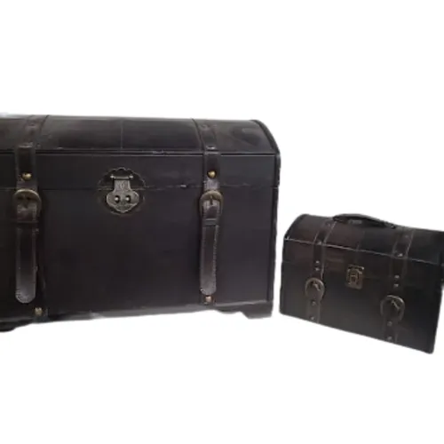 Leather and Wood Chest