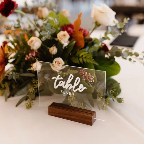 Rectangular Acrylic Table Numbers