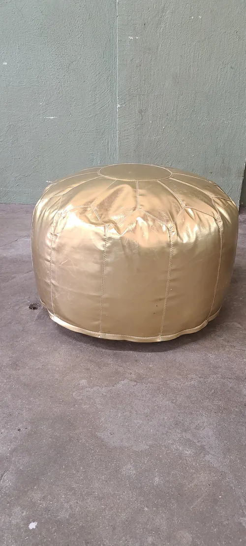 Gold Soft Round Ottoman
