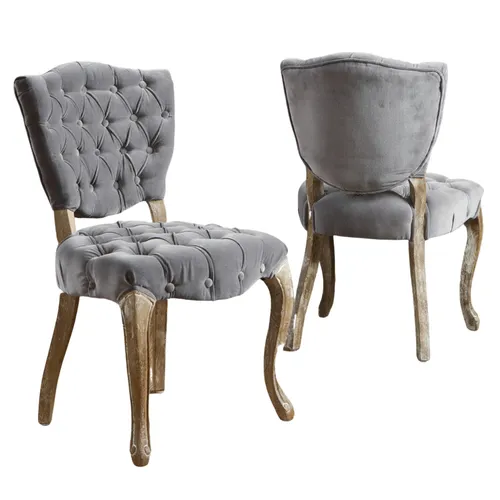 Gray Velvet Chair