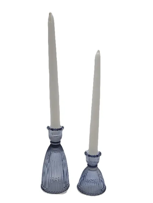 Ribbed Taper Holders (Blue)