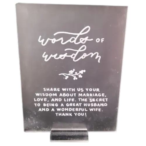 Acrylic Words of Wisdom