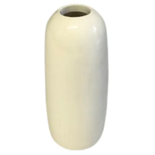 White Ceramic Bud Vase- Large