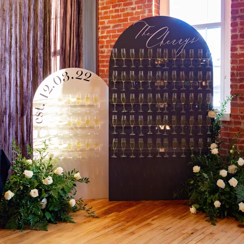 Curved Champagne Wall Duo