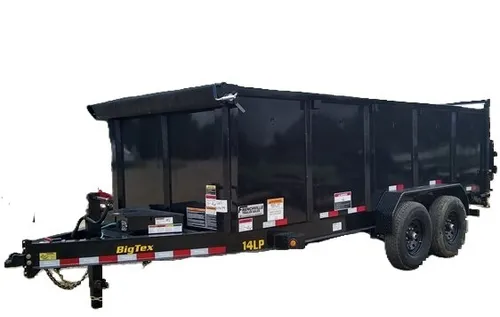 Big Text Dump Trailer 16ft x 7 ft