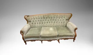 Sofa Green and Brown Vintage