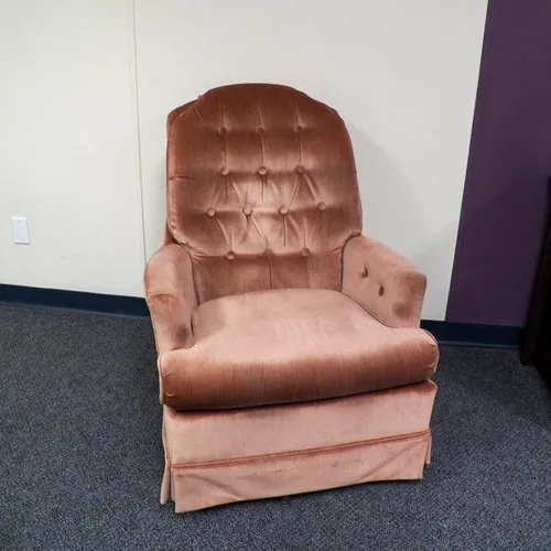 Chair Upholstered Shiny Brown