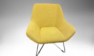 Chair Yellow Upholstered