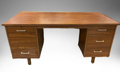 Desk Woodgrain Office