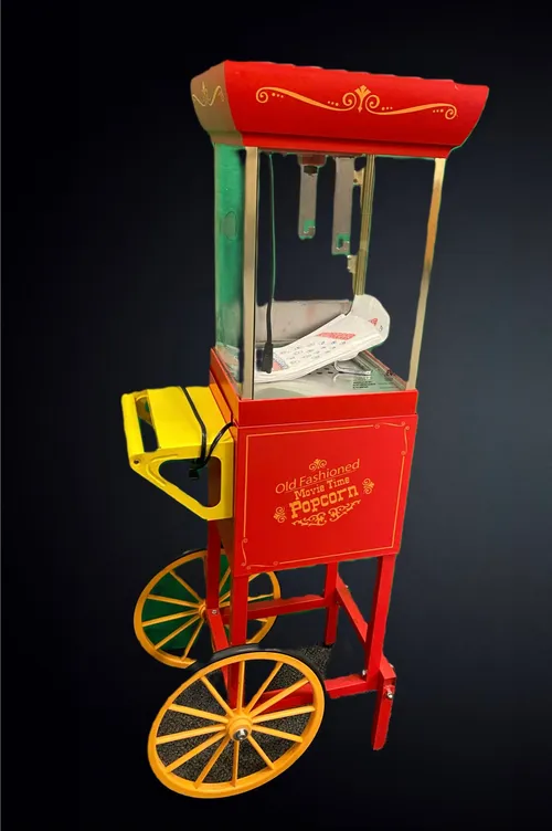 Popcorn Machine On 2-wheel Cart