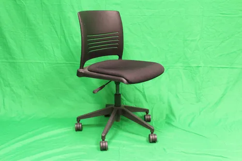 Chair Office Black Back Slits