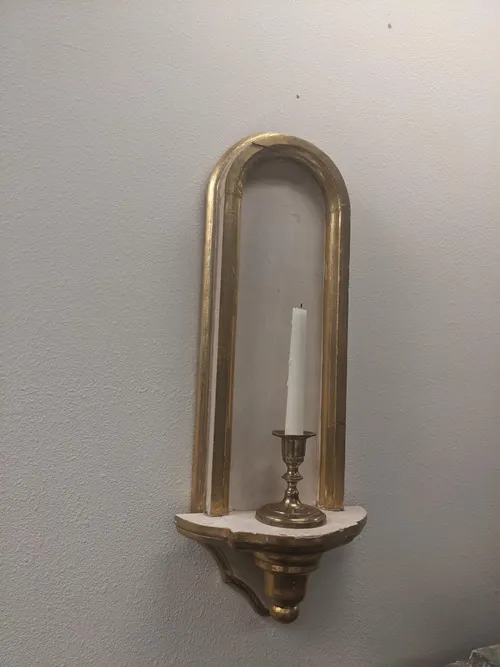 candle wall sconce brass
