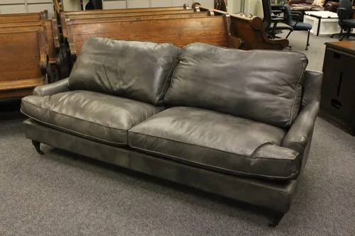 Couch Leather Grey