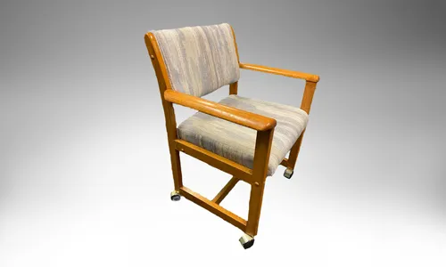 Chair Multicolor Fabric Wood Frame