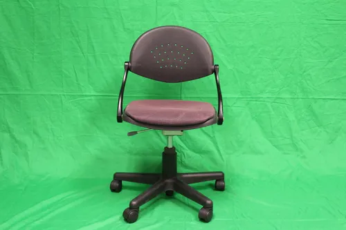 Chair Swivel Purple Cushion Rounded Back