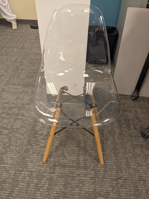clear plastic chair NASA