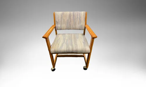 Chair Multicolor Fabric Wood Frame