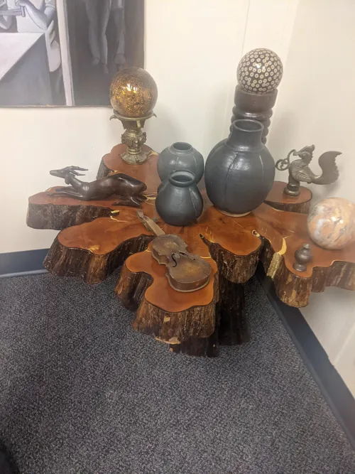 Side Table Tree Trunk Gallery Room