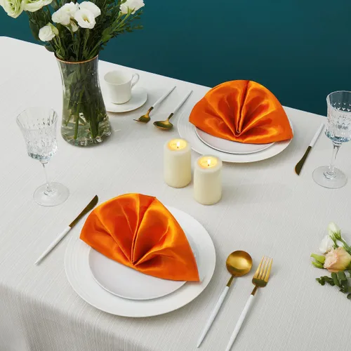 Orange Cloth Napkins 17x17 Inches