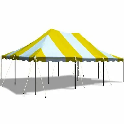 20' x 30’ Yellow and White Pole Tent