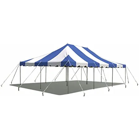 20' x 30' Blue and White Pole Tent