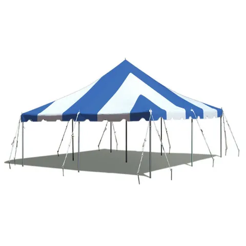 20' x 20' Blue and White Pole Tent
