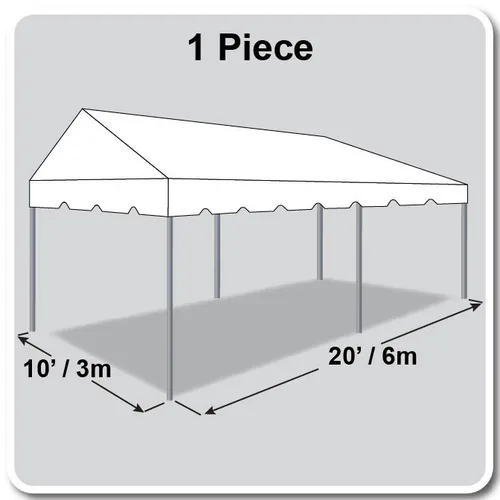 10' x 20’ White Frame Tent 