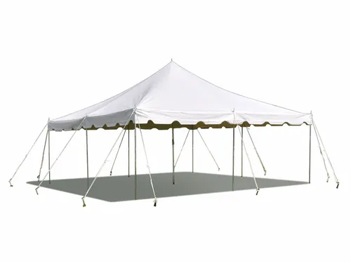 20' x 20' White Pole Tent 