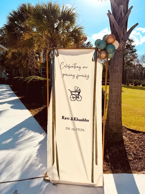 Fabric Welcome Sign w/ Bows
